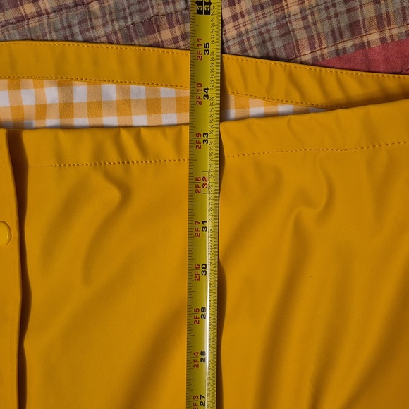 Draper James Yellow Rain Jacket Zip Ip Botton Up Closure 100% Polyester Ladies L - Picture 11 of 11